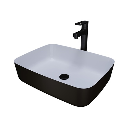 Раковина накладная (50,5х39) Grossman Color GR-4043BW, черный